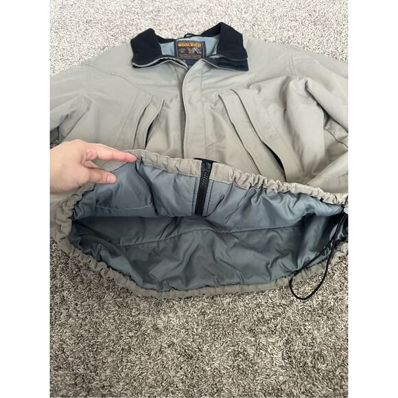 john rich and bros woolrich nylon bommer jacket men’s L outdoors zip up in ash - Picture 8 of 12